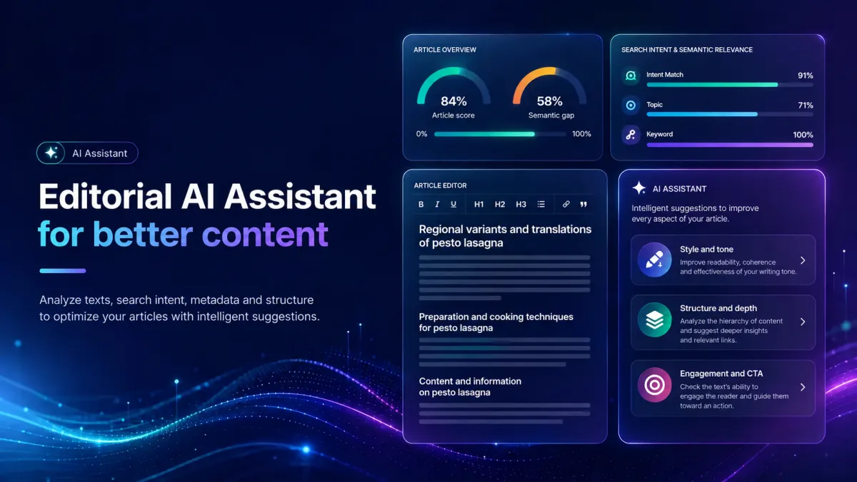 Work on your content with data and intents