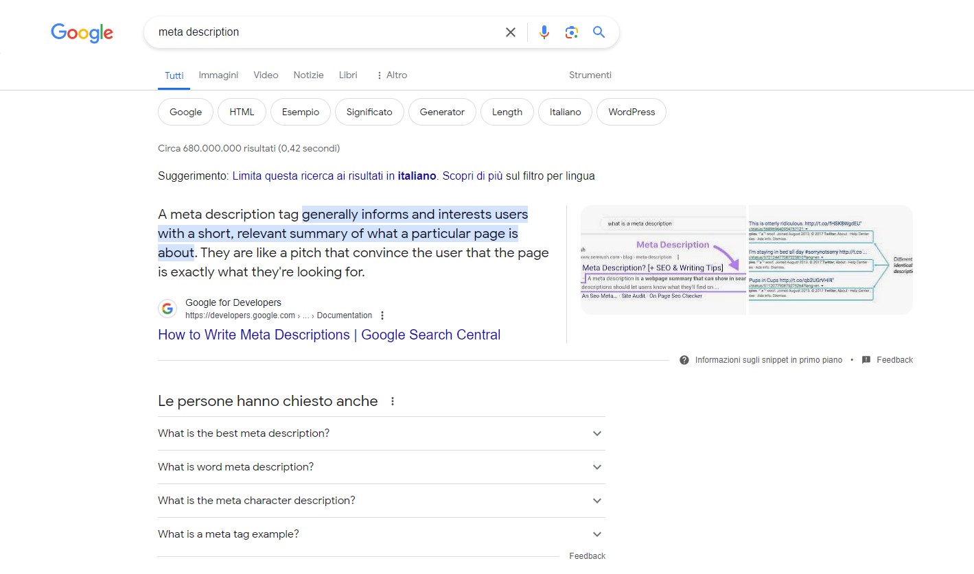 Featured Snippet cosa sono