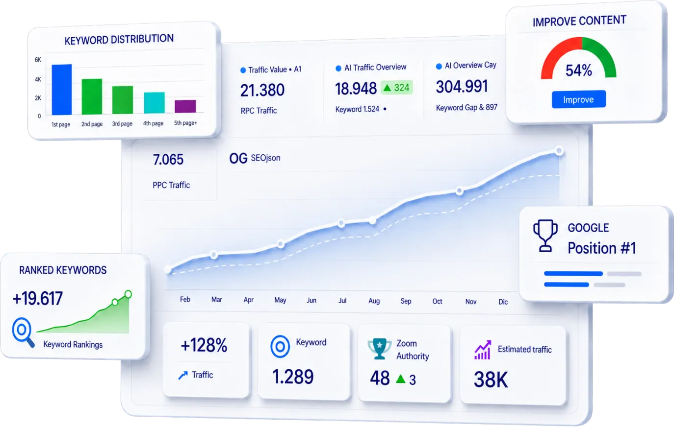 Project overview in SEOZoom